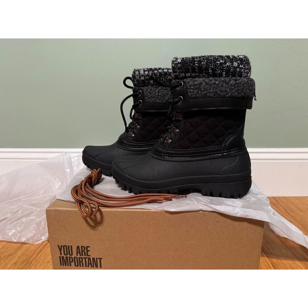 ALEADER Women's Winter Snow Boots | Waterproof Shell | Slip-Resistant Size 6